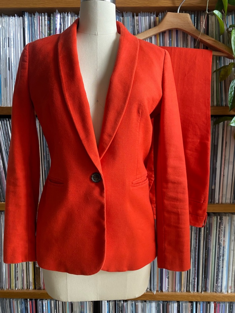 GUC JCREW - Cerise Red Linen Blend Pant Suit - Size 2&4
